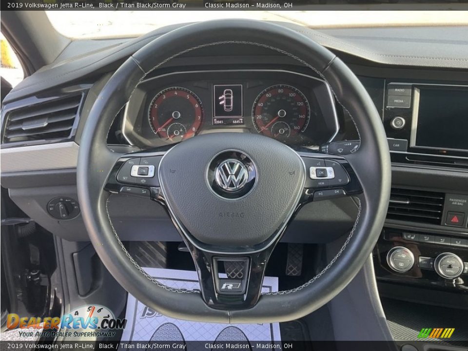 2019 Volkswagen Jetta R-Line Black / Titan Black/Storm Gray Photo #4