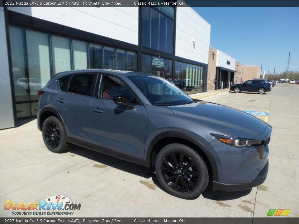 2023 Mazda CX-5 S Carbon Edition AWD Polymetal Gray / Red Photo #1