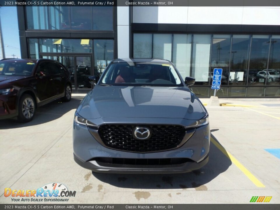 2023 Mazda CX-5 S Carbon Edition AWD Polymetal Gray / Red Photo #2