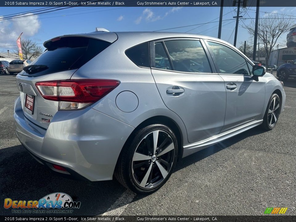 2018 Subaru Impreza 2.0i Sport 5-Door Ice Silver Metallic / Black Photo #6