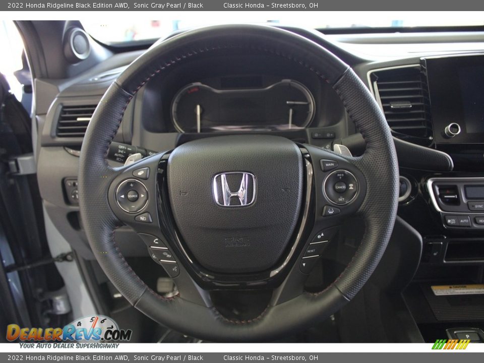 2022 Honda Ridgeline Black Edition AWD Steering Wheel Photo #20