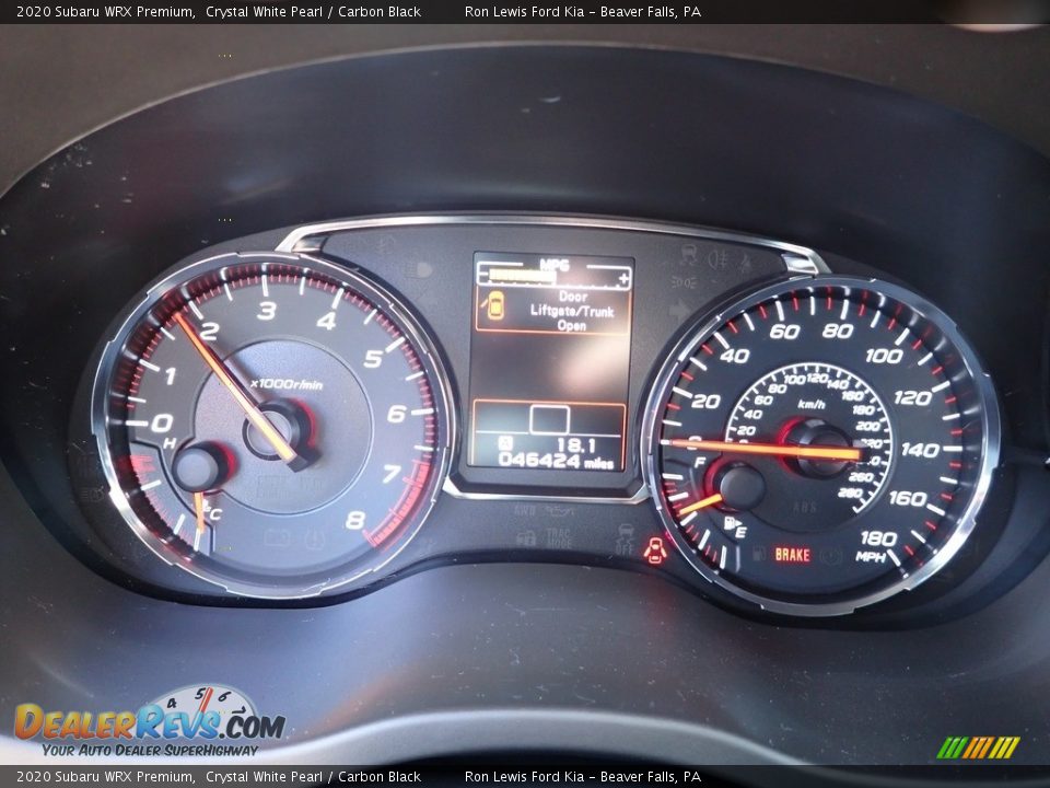 2020 Subaru WRX Premium Gauges Photo #13