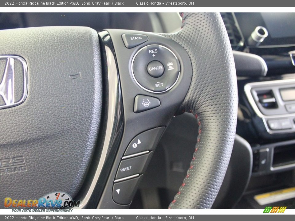 2022 Honda Ridgeline Black Edition AWD Steering Wheel Photo #22
