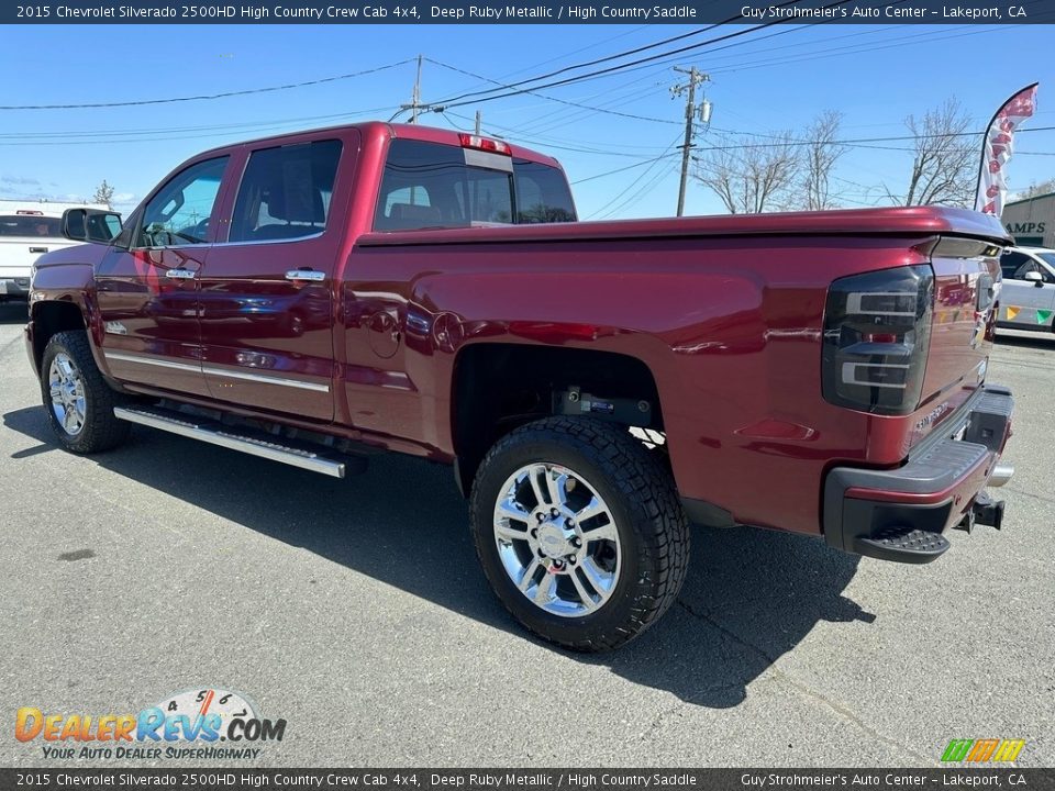 2015 Chevrolet Silverado 2500HD High Country Crew Cab 4x4 Deep Ruby Metallic / High Country Saddle Photo #4