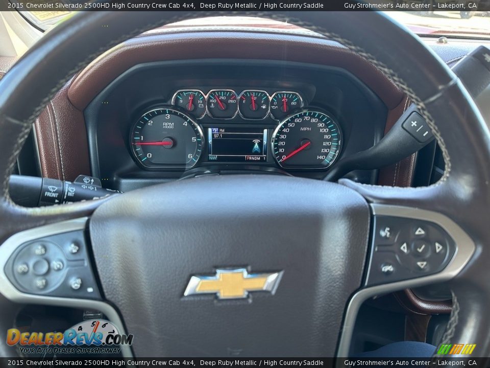 2015 Chevrolet Silverado 2500HD High Country Crew Cab 4x4 Steering Wheel Photo #7