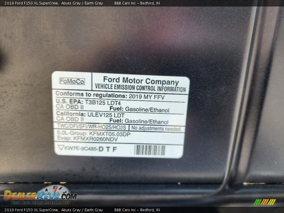 2019 Ford F150 XL SuperCrew Abyss Gray / Earth Gray Photo #23