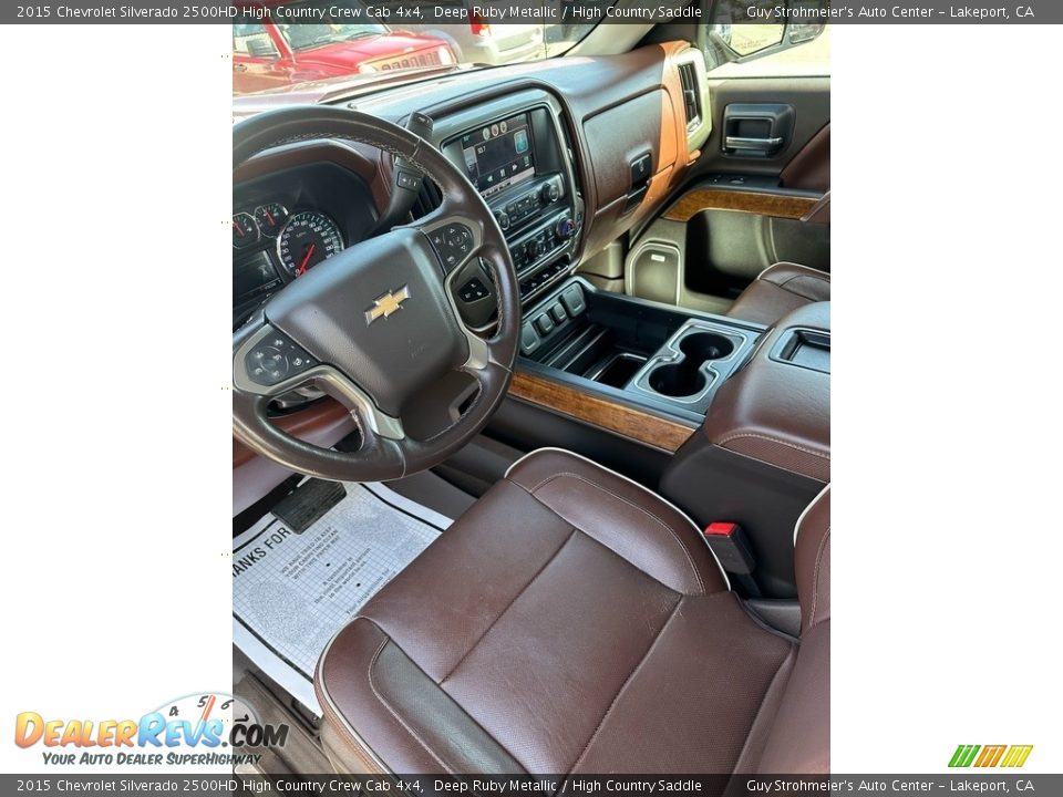 Front Seat of 2015 Chevrolet Silverado 2500HD High Country Crew Cab 4x4 Photo #10