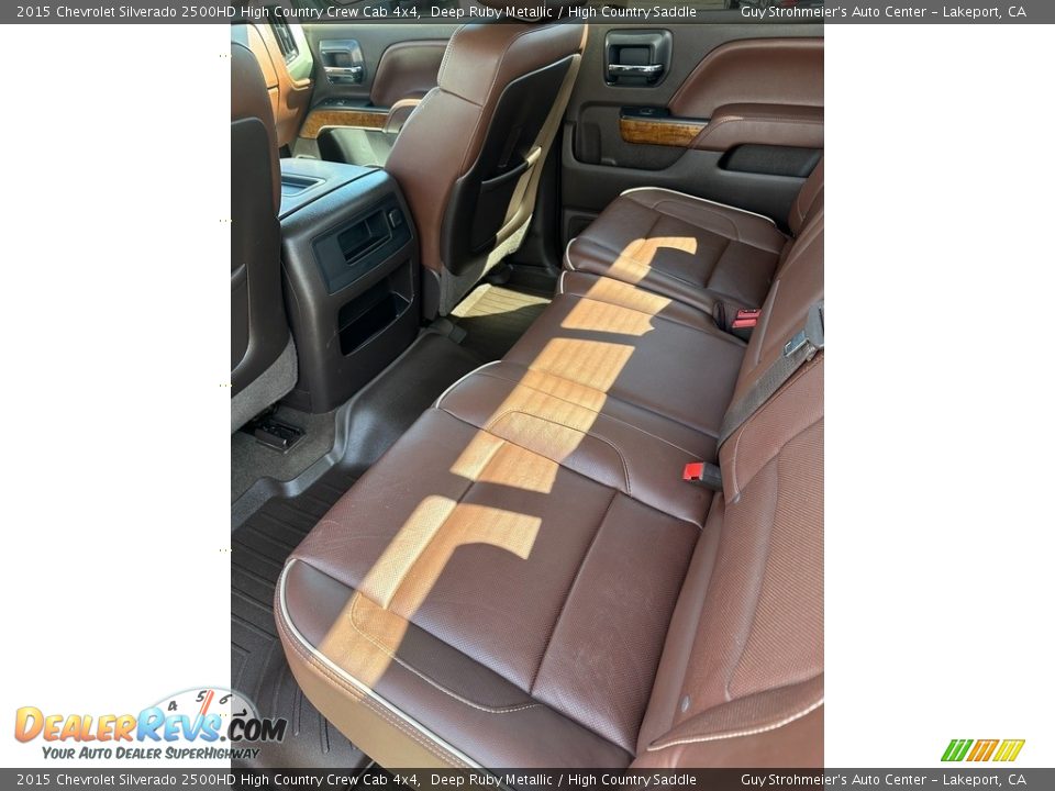 Rear Seat of 2015 Chevrolet Silverado 2500HD High Country Crew Cab 4x4 Photo #12