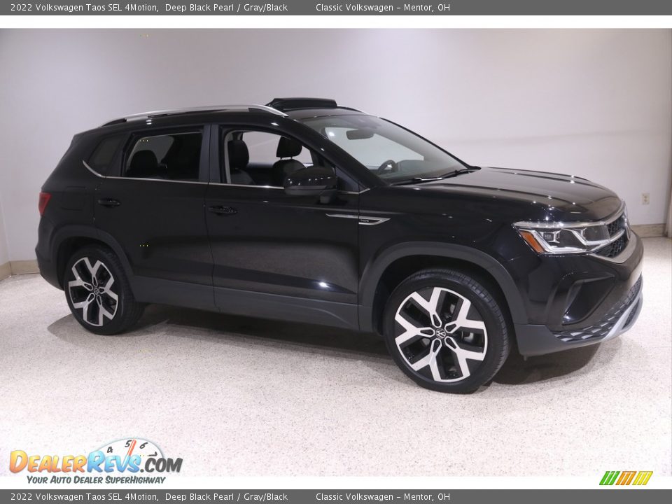 Deep Black Pearl 2022 Volkswagen Taos SEL 4Motion Photo #1