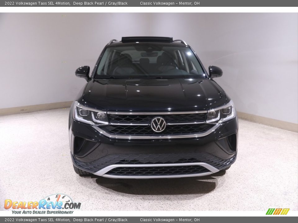 2022 Volkswagen Taos SEL 4Motion Deep Black Pearl / Gray/Black Photo #2