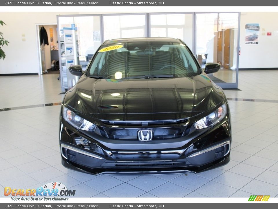 2020 Honda Civic LX Sedan Crystal Black Pearl / Black Photo #2