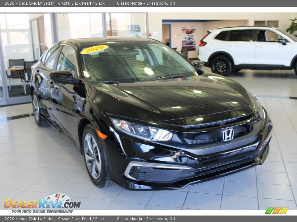 2020 Honda Civic LX Sedan Crystal Black Pearl / Black Photo #4