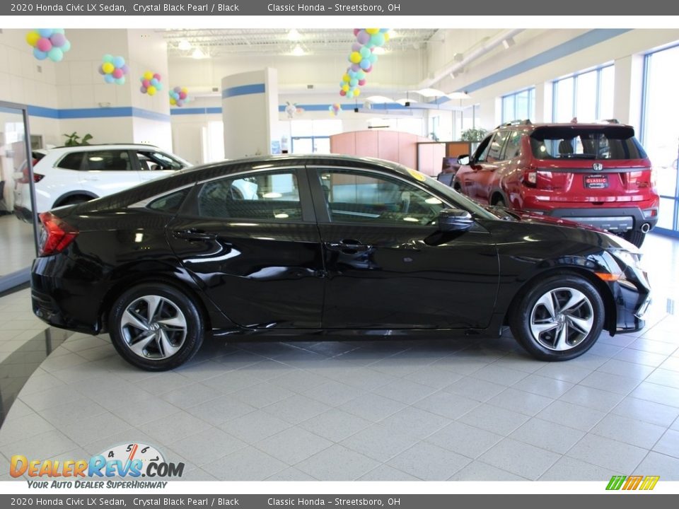 2020 Honda Civic LX Sedan Crystal Black Pearl / Black Photo #6