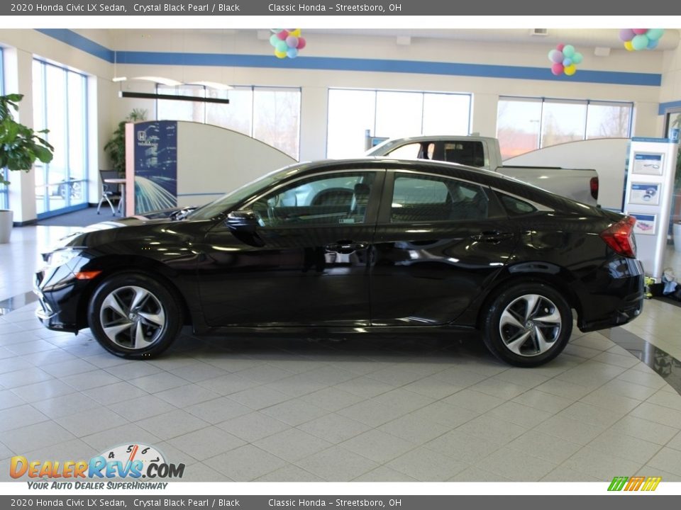 2020 Honda Civic LX Sedan Crystal Black Pearl / Black Photo #12