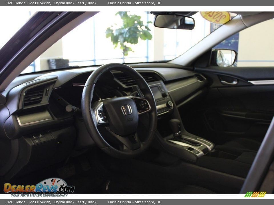 2020 Honda Civic LX Sedan Crystal Black Pearl / Black Photo #15