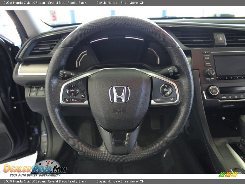 2020 Honda Civic LX Sedan Crystal Black Pearl / Black Photo #19