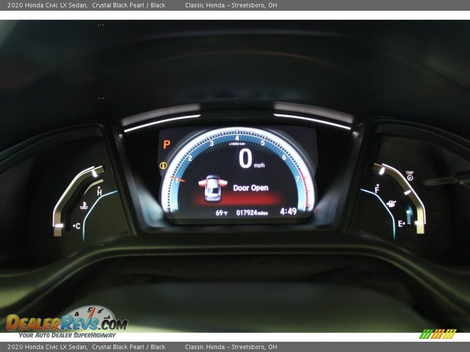 2020 Honda Civic LX Sedan Crystal Black Pearl / Black Photo #21