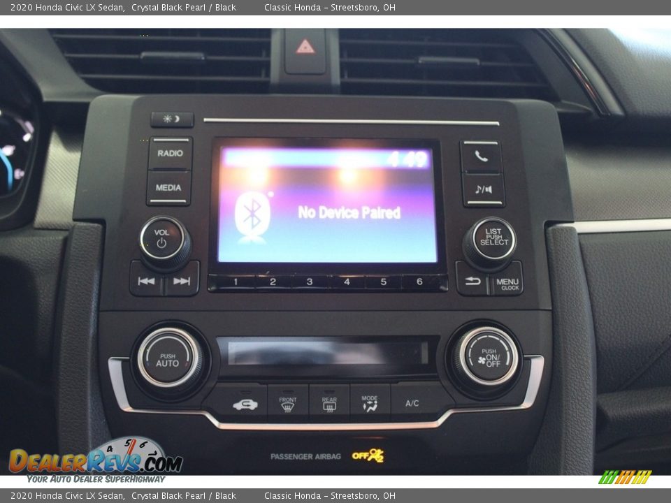 2020 Honda Civic LX Sedan Crystal Black Pearl / Black Photo #25