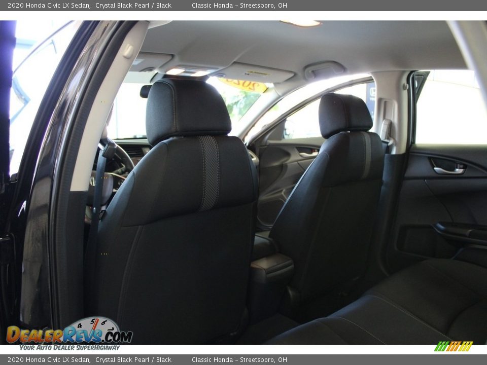 2020 Honda Civic LX Sedan Crystal Black Pearl / Black Photo #28