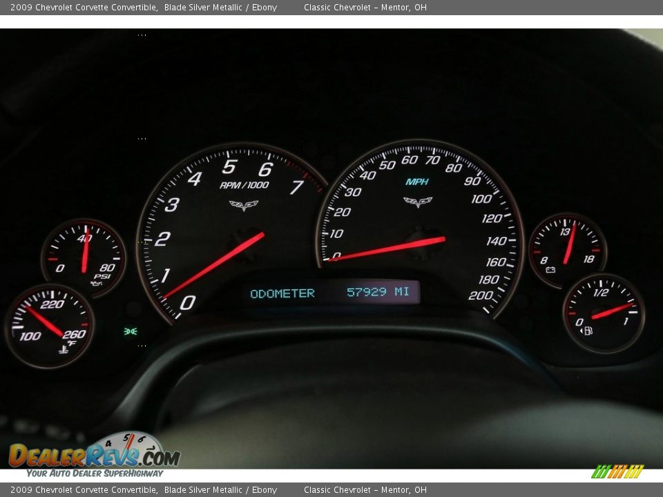 2009 Chevrolet Corvette Convertible Gauges Photo #9