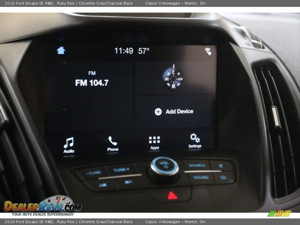 2019 Ford Escape SE 4WD Ruby Red / Chromite Gray/Charcoal Black Photo #11