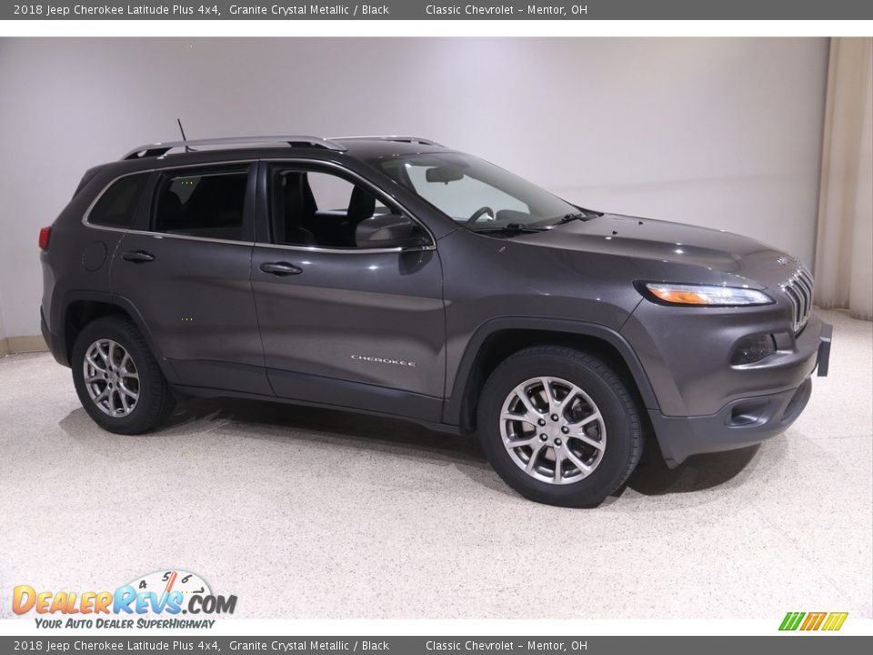 2018 Jeep Cherokee Latitude Plus 4x4 Granite Crystal Metallic / Black Photo #1