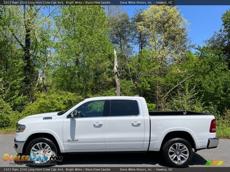 Bright White 2023 Ram 1500 Long Horn Crew Cab 4x4 Photo #1