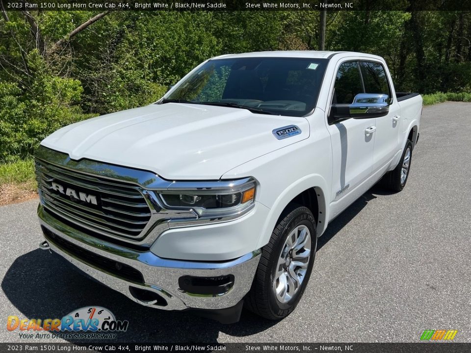 2023 Ram 1500 Long Horn Crew Cab 4x4 Bright White / Black/New Saddle Photo #2