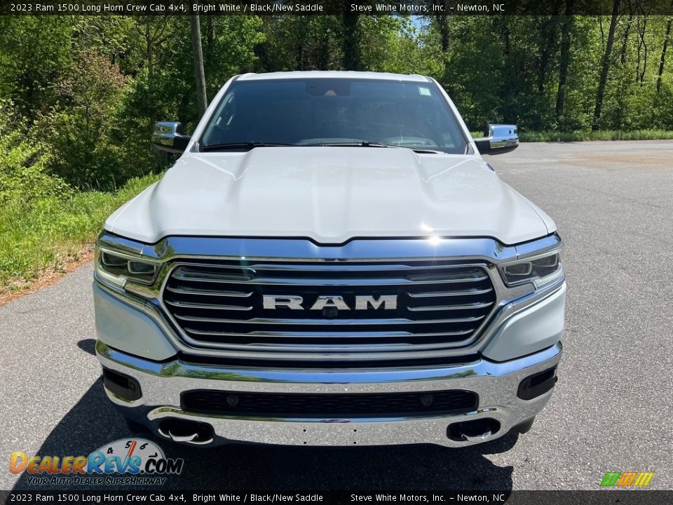 2023 Ram 1500 Long Horn Crew Cab 4x4 Bright White / Black/New Saddle Photo #3