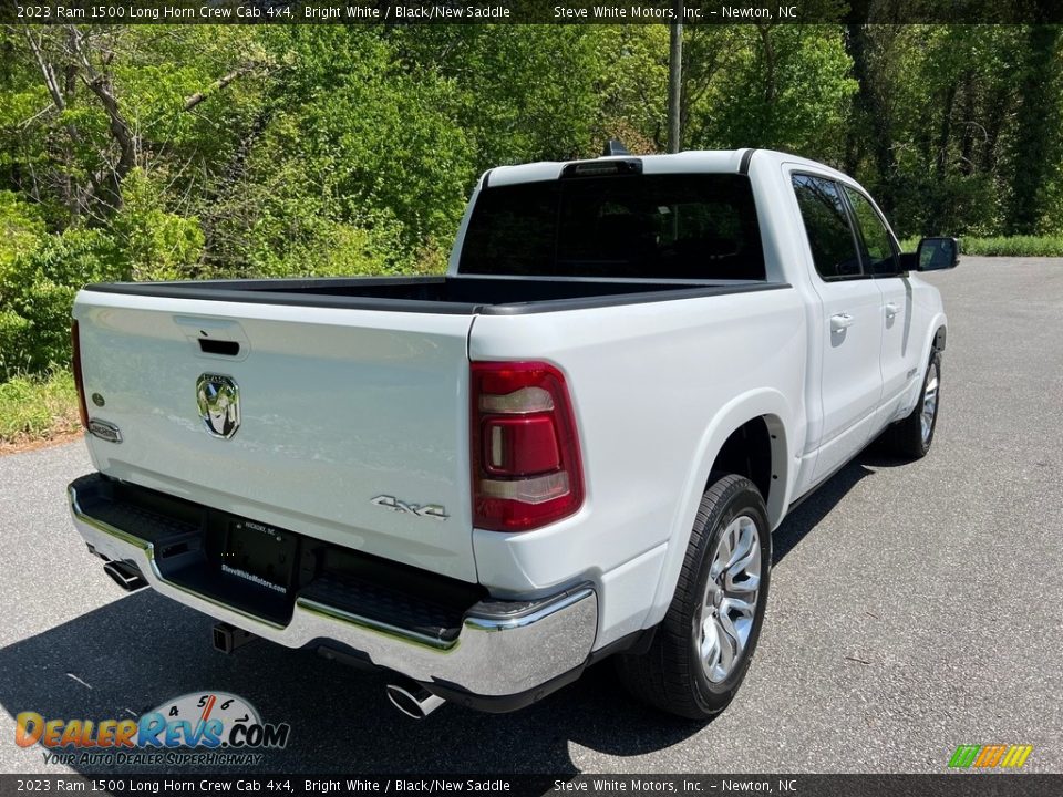 2023 Ram 1500 Long Horn Crew Cab 4x4 Bright White / Black/New Saddle Photo #6