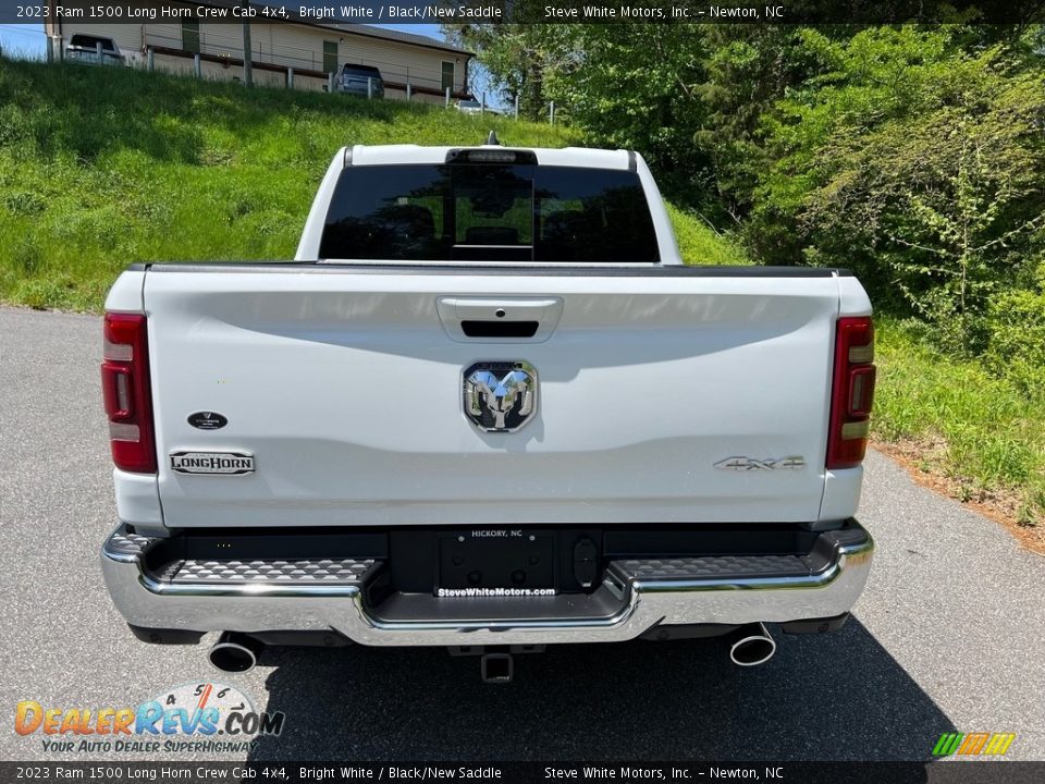 2023 Ram 1500 Long Horn Crew Cab 4x4 Bright White / Black/New Saddle Photo #7