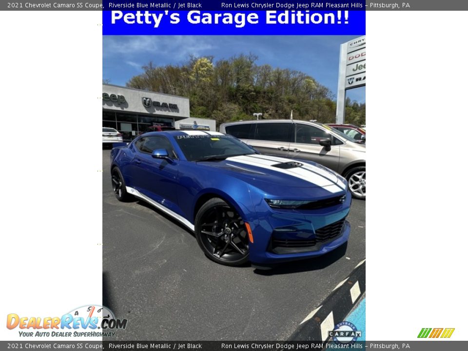 2021 Chevrolet Camaro SS Coupe Riverside Blue Metallic / Jet Black Photo #1