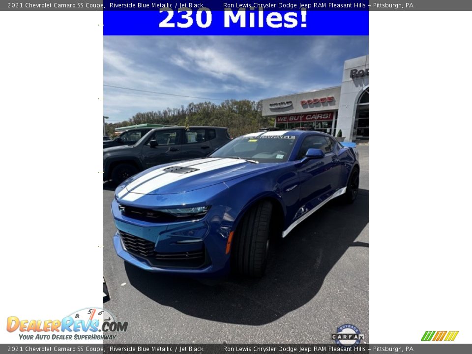 2021 Chevrolet Camaro SS Coupe Riverside Blue Metallic / Jet Black Photo #2