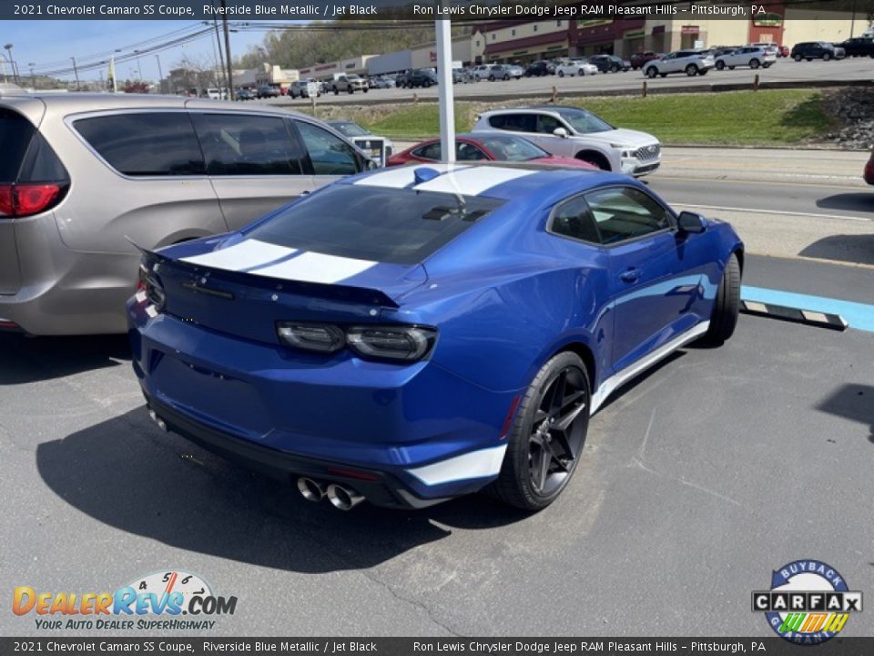 2021 Chevrolet Camaro SS Coupe Riverside Blue Metallic / Jet Black Photo #7