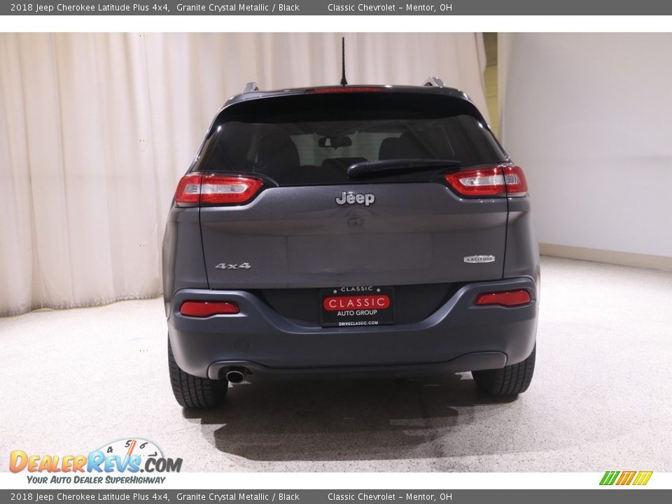 2018 Jeep Cherokee Latitude Plus 4x4 Granite Crystal Metallic / Black Photo #21