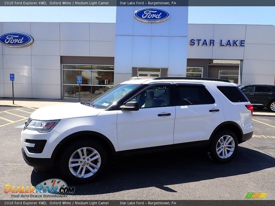 2016 Ford Explorer 4WD Oxford White / Medium Light Camel Photo #1