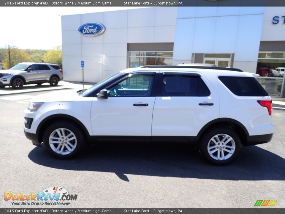 2016 Ford Explorer 4WD Oxford White / Medium Light Camel Photo #2