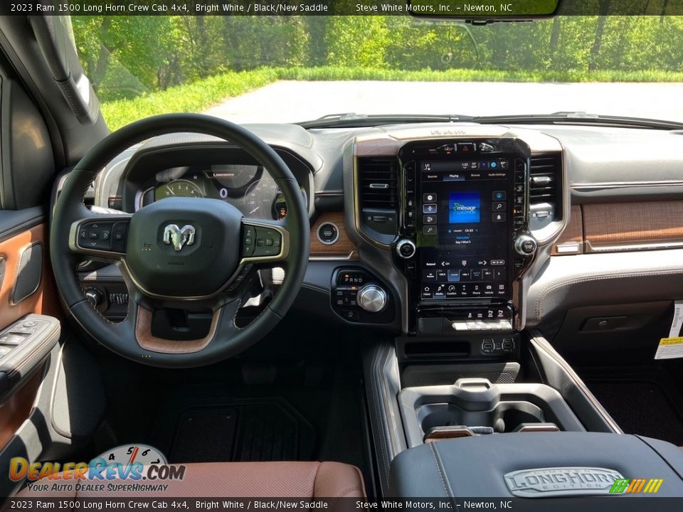 2023 Ram 1500 Long Horn Crew Cab 4x4 Bright White / Black/New Saddle Photo #20