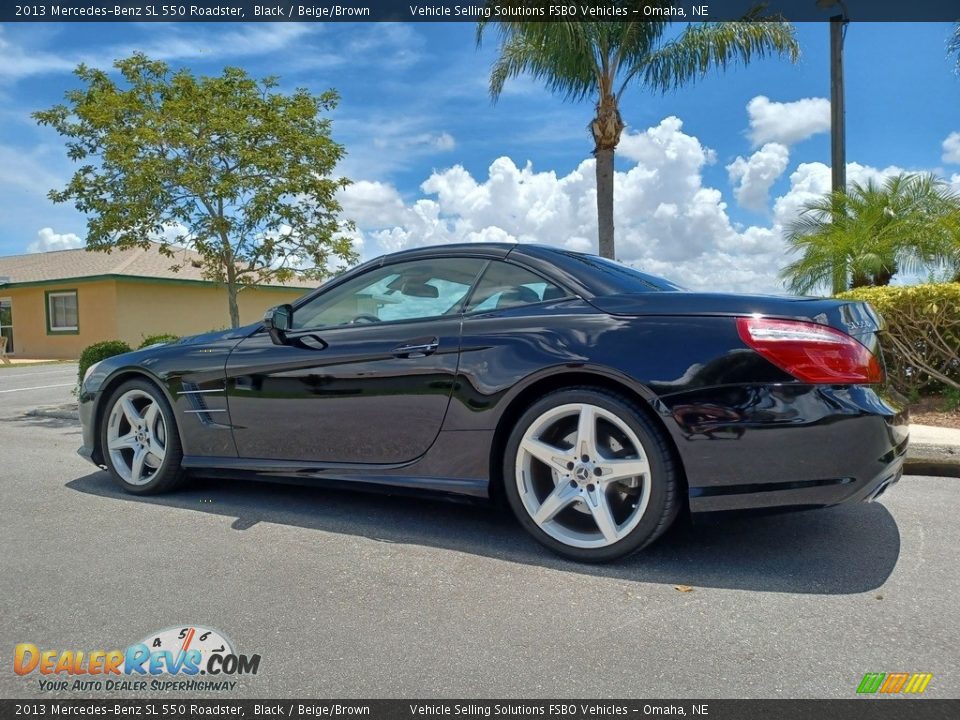 2013 Mercedes-Benz SL 550 Roadster Black / Beige/Brown Photo #1