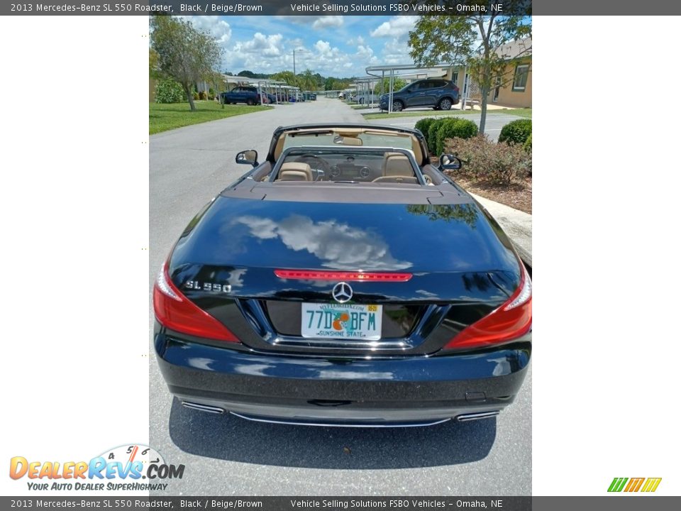 2013 Mercedes-Benz SL 550 Roadster Black / Beige/Brown Photo #5