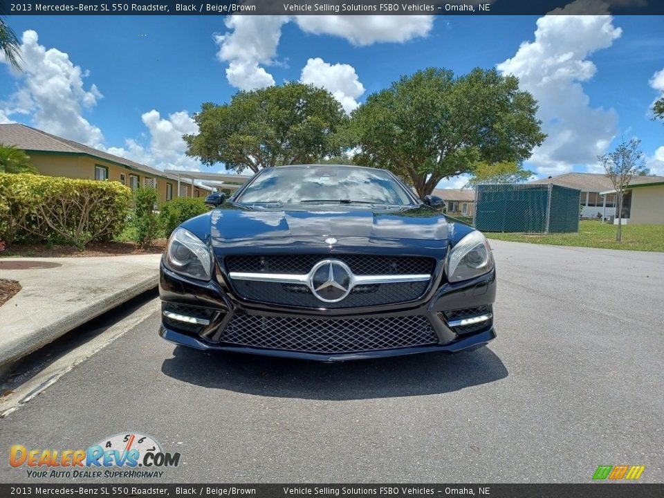 2013 Mercedes-Benz SL 550 Roadster Black / Beige/Brown Photo #6