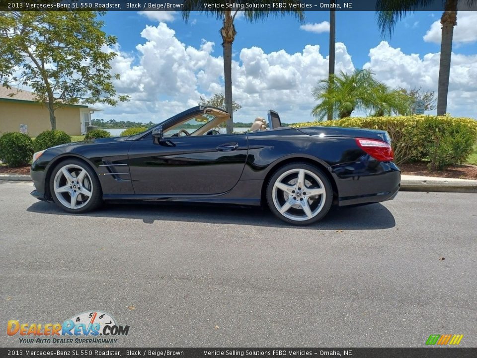 2013 Mercedes-Benz SL 550 Roadster Black / Beige/Brown Photo #8