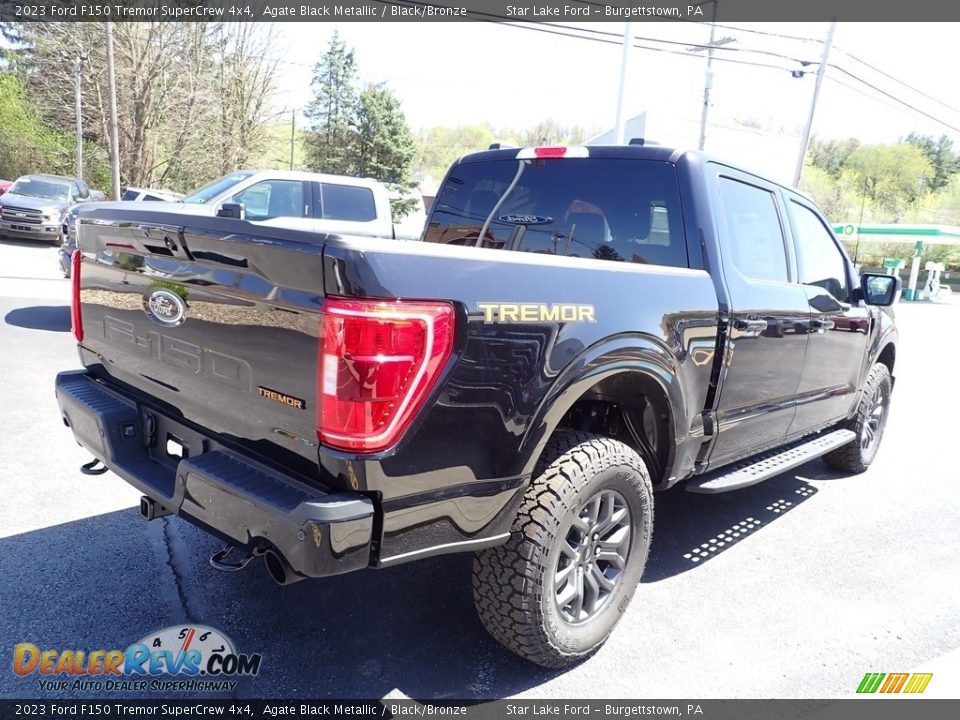 2023 Ford F150 Tremor SuperCrew 4x4 Agate Black Metallic / Black/Bronze Photo #5