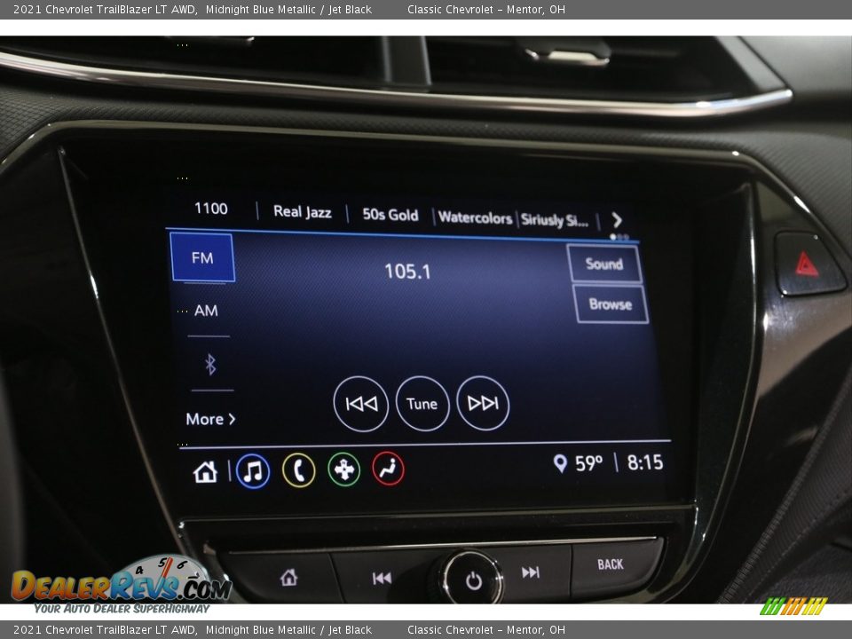 2021 Chevrolet TrailBlazer LT AWD Midnight Blue Metallic / Jet Black Photo #10