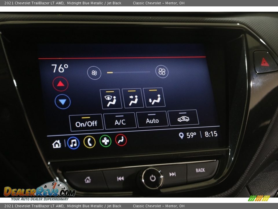 2021 Chevrolet TrailBlazer LT AWD Midnight Blue Metallic / Jet Black Photo #12