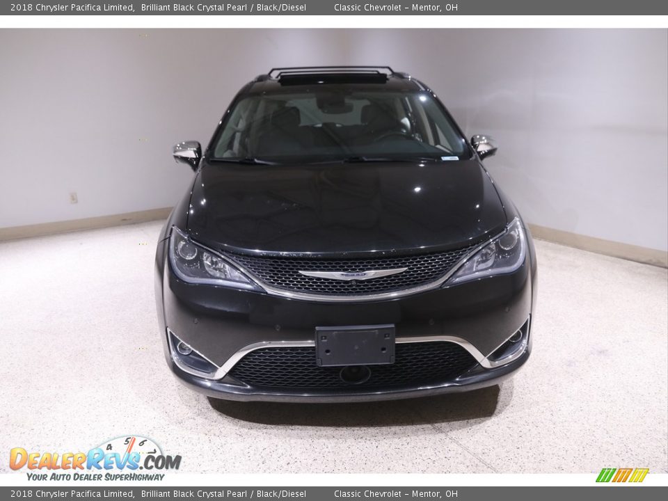 2018 Chrysler Pacifica Limited Brilliant Black Crystal Pearl / Black/Diesel Photo #2