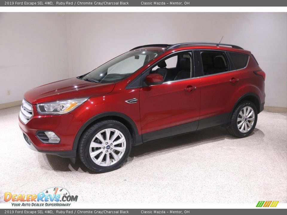 2019 Ford Escape SEL 4WD Ruby Red / Chromite Gray/Charcoal Black Photo #3