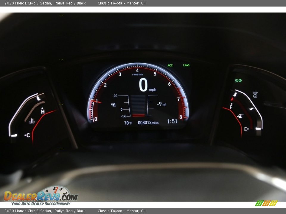 2020 Honda Civic Si Sedan Gauges Photo #8
