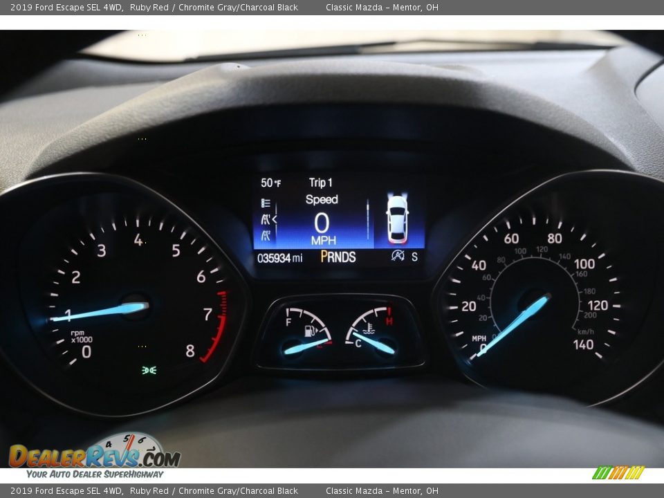 2019 Ford Escape SEL 4WD Ruby Red / Chromite Gray/Charcoal Black Photo #9