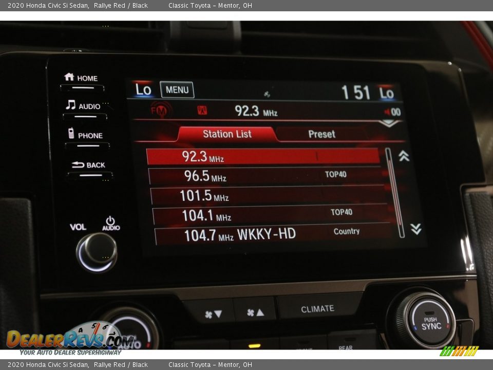 Audio System of 2020 Honda Civic Si Sedan Photo #10